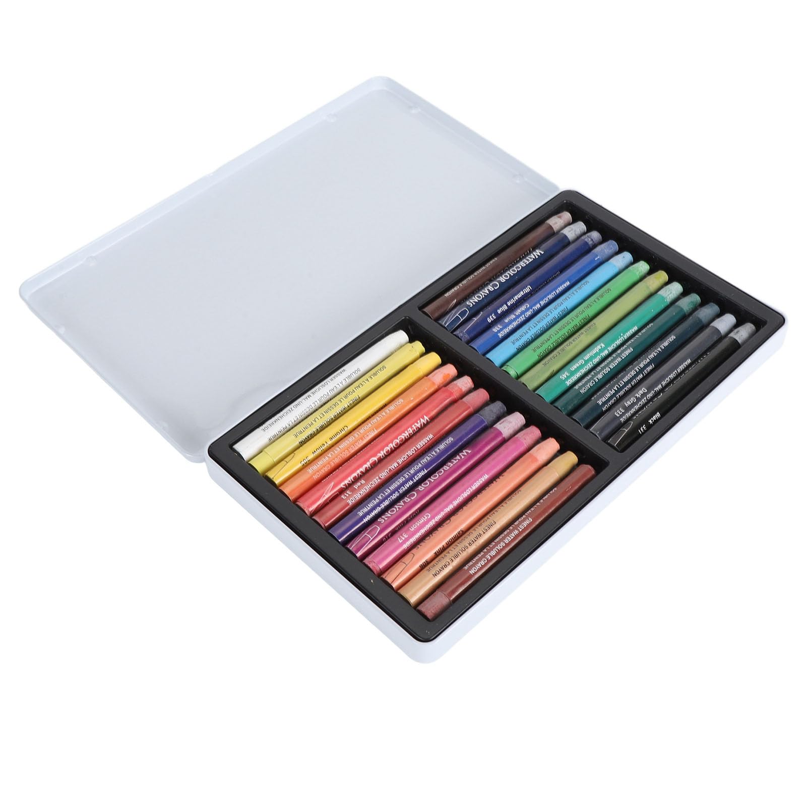 Naroote Watercolor Crayons, Paint Sticks Pigment and Wax with High Performance Water Color Pencils for Drawing (24 Colors)