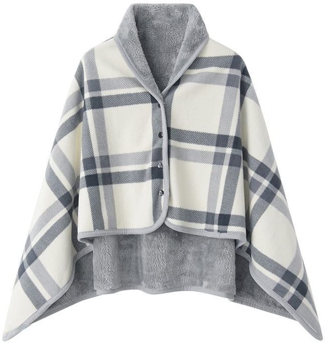 Poncho Cape Femme Hiver - Laine Polaire Réversible, Chaud, Avec Paillettes, Style Élégant Et Confortable