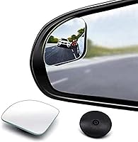 CUNCUI 2pcs Fan-Shaped Blind Spot Mirrors - 360° Adjustable HD Frameless Convex Mirrors for Cars, Vans, SUVs, Trucks