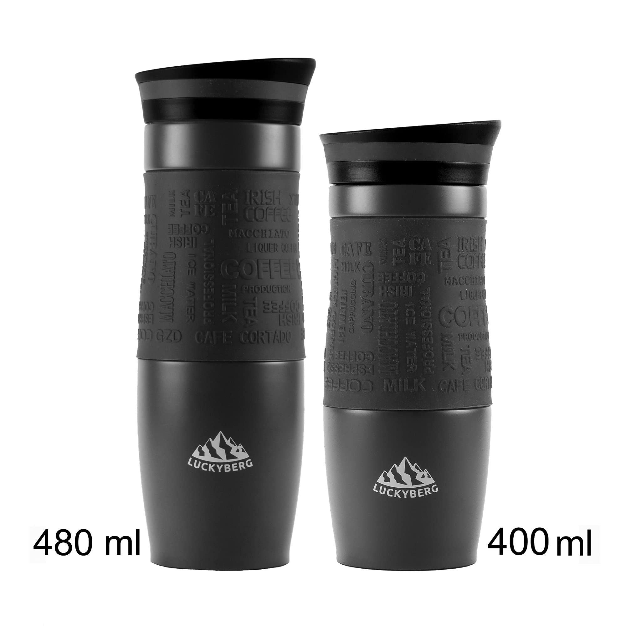 Vakuum-isolierter Reisebecher, Thermoskanne, einhändig offen zum Trinken, doppelwandig und auslaufsicher für heißes und kaltes Getränk. (Hellgrün, 480 ml)
