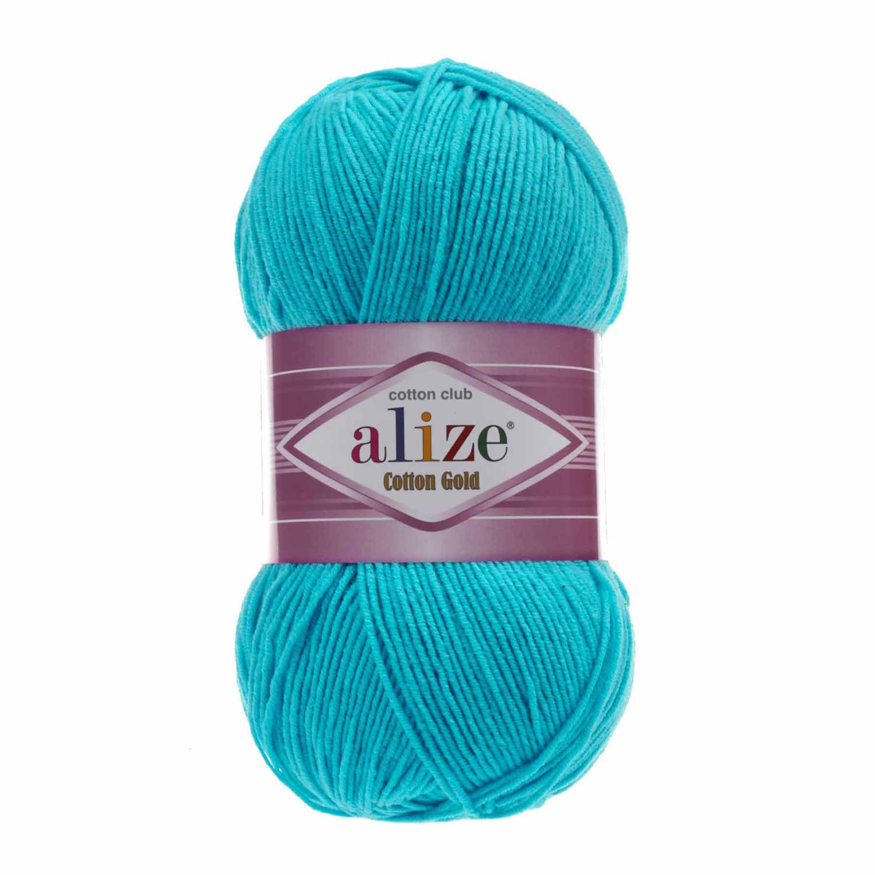 Alize Cotton Gold Yarn for DIY Hand Knitting Garments Sweaters Scarves, and Craft Projects (Ocean 16)