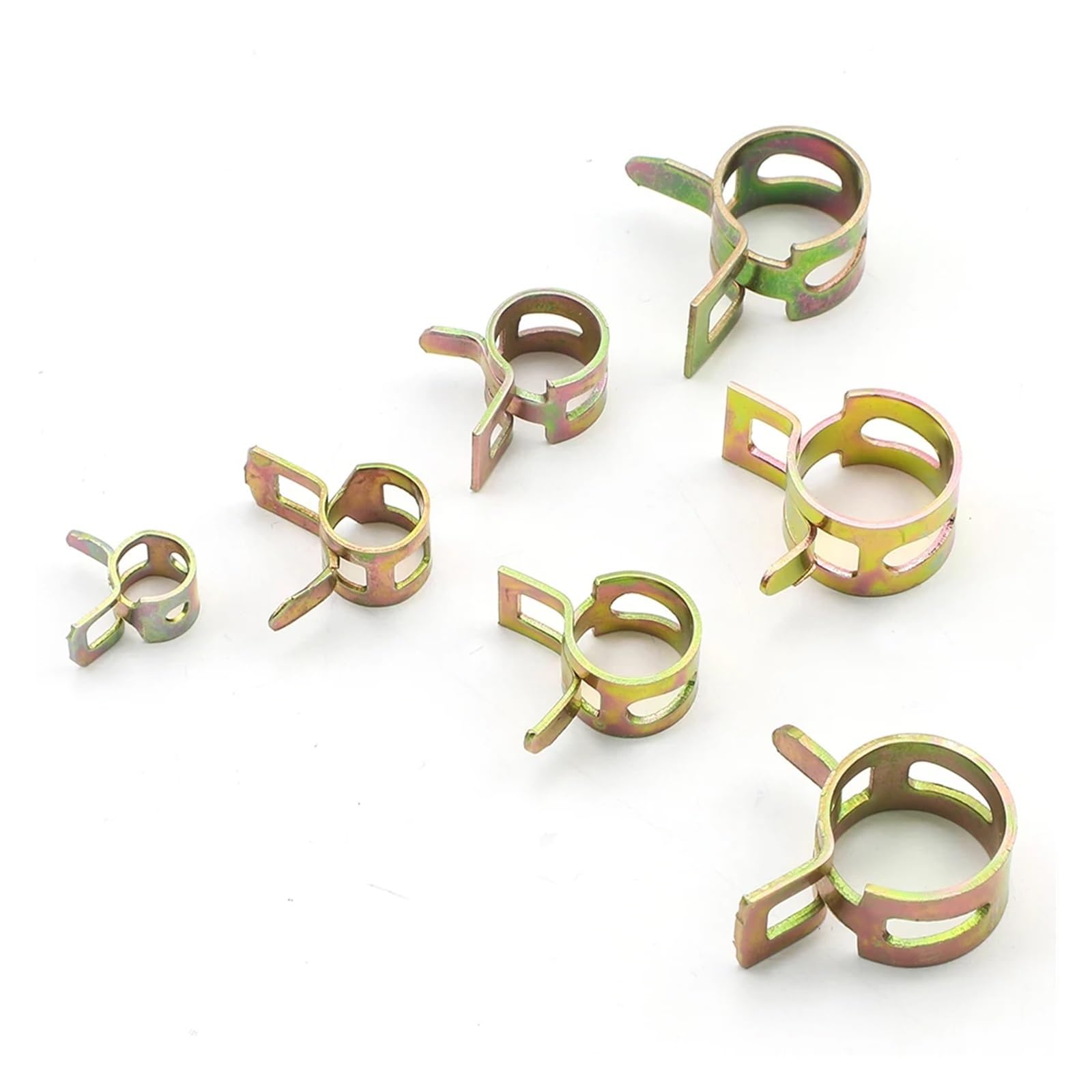 LYVQZPWLRTubi di carburante, 20 pezzi Morsetto a molla for tubo del carburante 6-15 mm Morsetto a molla for tubo del carburante e olio Morsetti for tubo del vuoto in silicone Acciaio al carbonio Zinca