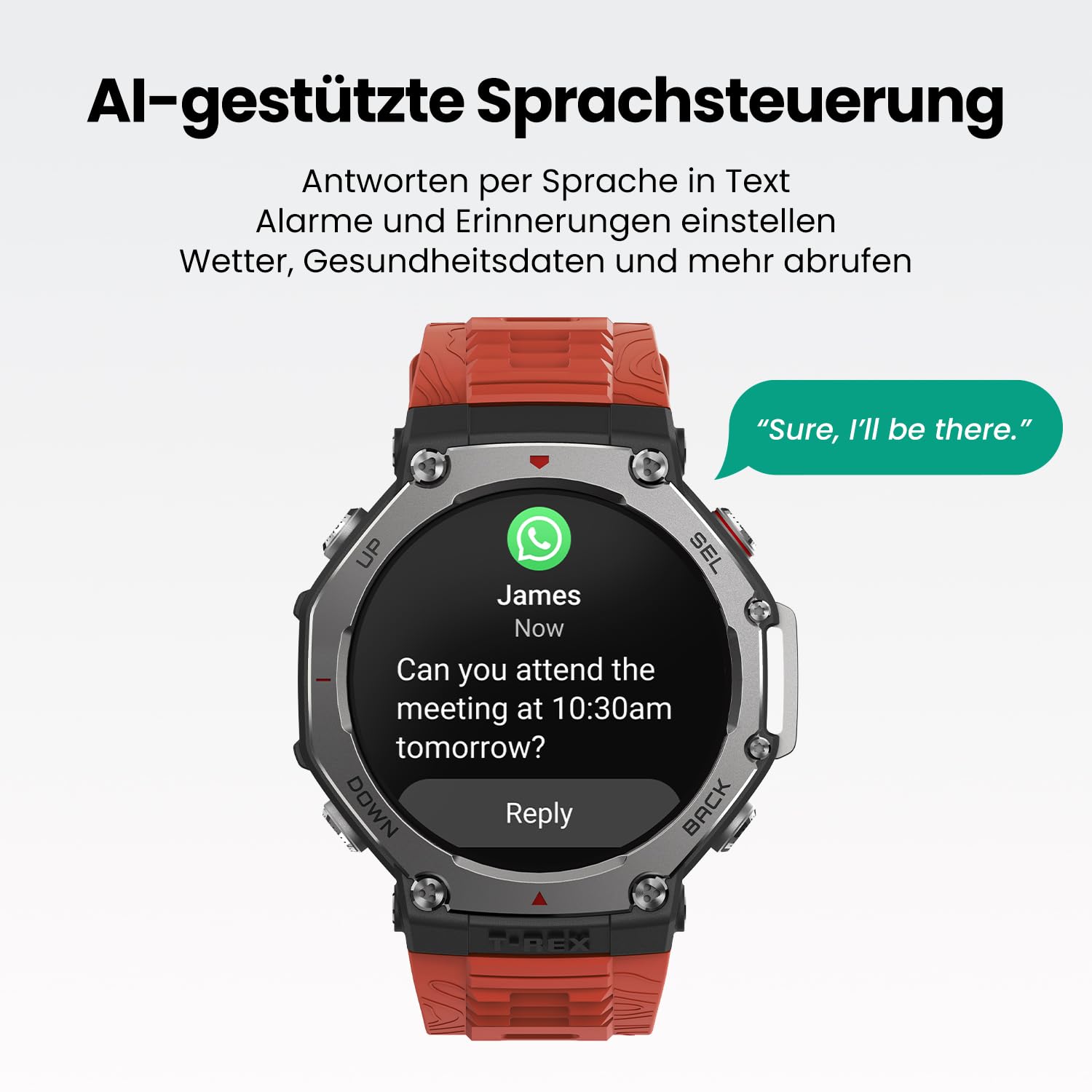 Amazfit T-Rex 3 Outdoor Smartwatch 48mm AMOLED Display, Offline Karten & Navigation, Dual Band GPS, 27 Tage Akkulaufzeit, NFC Zahlung, 170+ Sportmodus, 45m Freitauchen