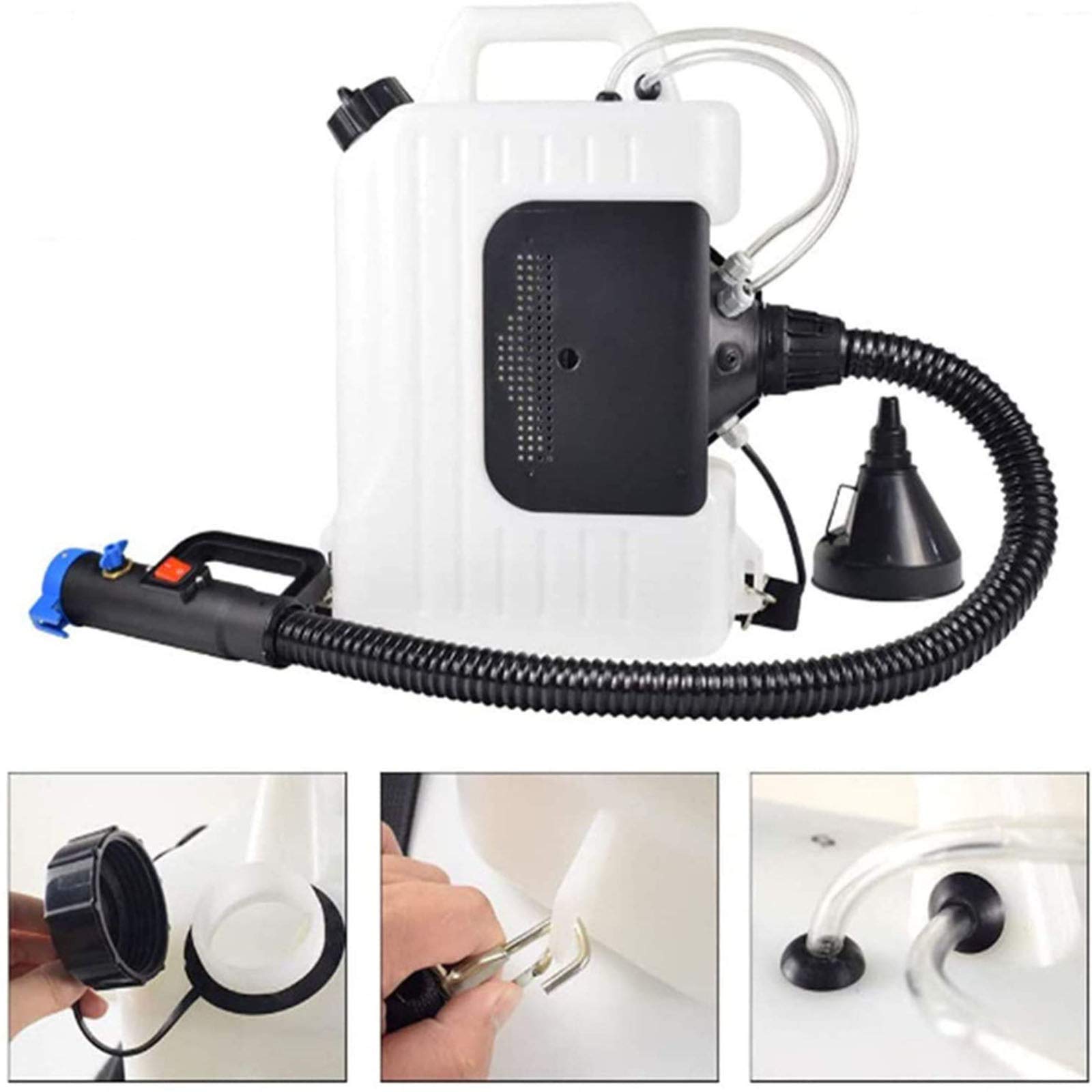 Nebulizzatore Elettrico per Sanificazione - Nebulizzatore Portatile, Nebulizzatore Disinfettante per Luoghi Pubblici/Giardino/Industriale - Nebulizzatori da 10 Litri per la Disinfezione,Grey