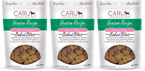 Miniatura 14 de Caru - Soft n' Tasty Baked Bites - Golosinas de pollo para perros - Deliciosas golosinas de entrenamiento - Bolsas de 4 onzas - Paquete de 3