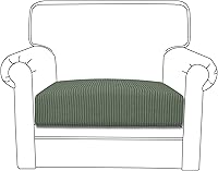 Vista 536 de Easy-Going Fundas Elásticas de 3 Piezas para Cojines de Sofá para Sofá Seccional Izquierdo/Derecho en Forma de L Chaise Lounge Funda de Asiento