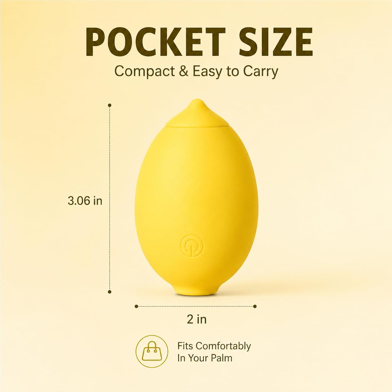 Mini Lemon Massager with 10 Modes, IPX7 Waterproof Handheld Massager, Portable and Compact Design for Neck, Shoulders & Legs(Lemon)