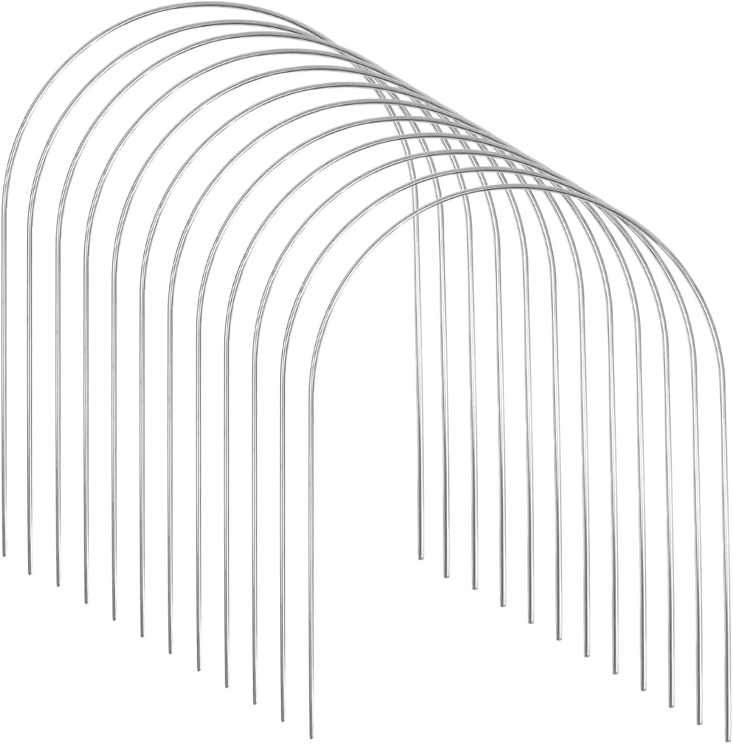 12 PCS Croquet Wickets Replacement Metal Croquet Hoops Galvanized Arch Croquet Goals for Family Lawn Games Backyard Fun, and Outdoor Games(9 in Height & 7.9 in Width)