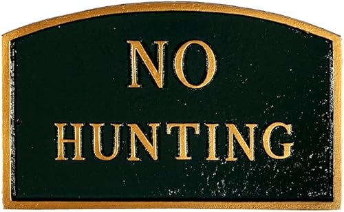 Montague Productos de Metal No Caza Arqueado placa pared, L, Verde