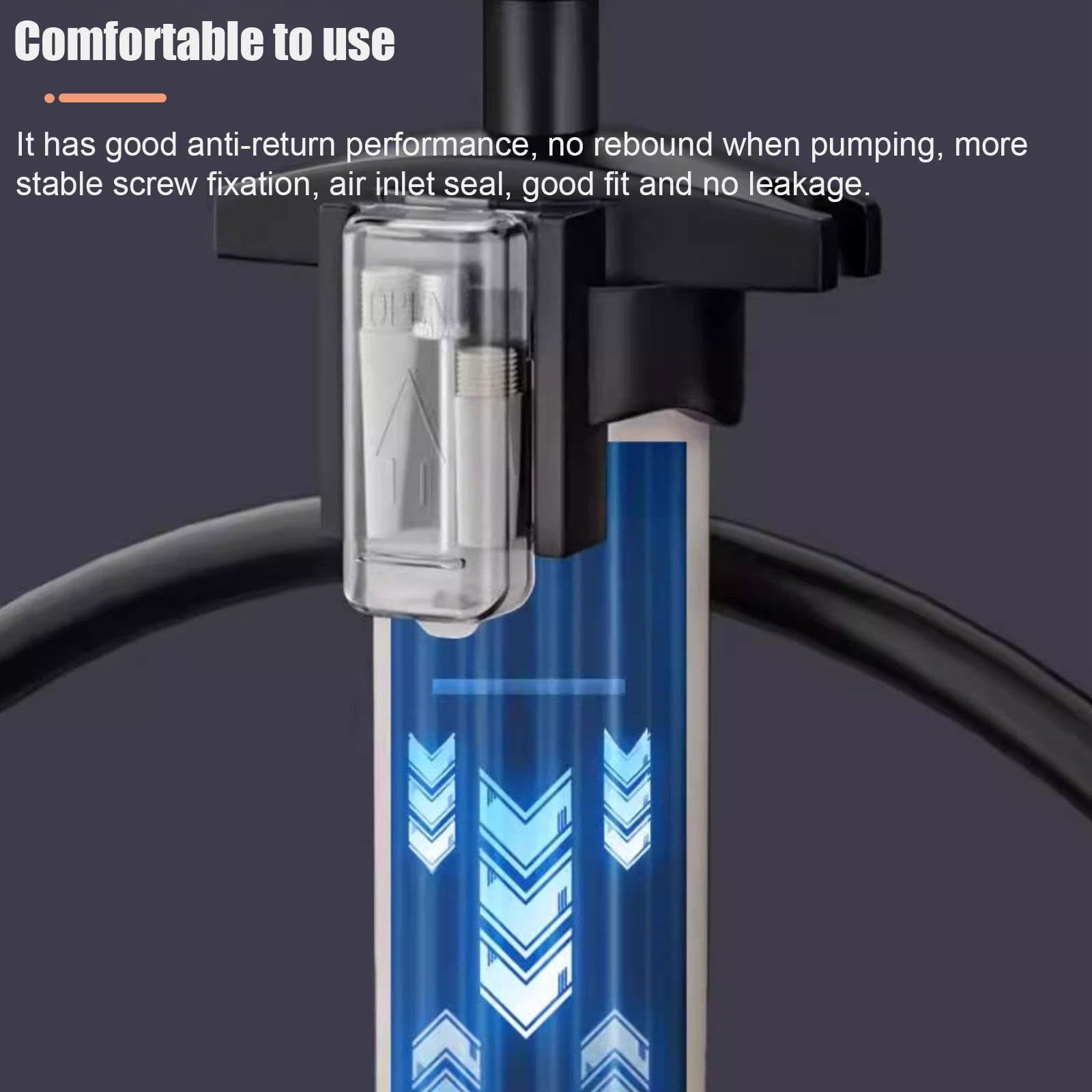 Bomba de Bicicleta con Manómetro - Bomba de Aire para Bicicleta Compatible con Válvulas Schrader y Presta - Bomba de Piso para Neumáticos de Bicicleta de 11 Bar / 160 PSI,B