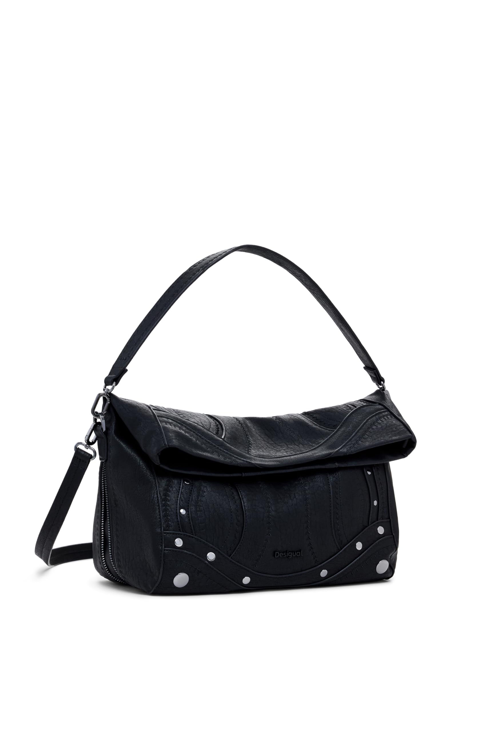 Desigual Handtasche Umhängetasche Loverty Embro Patch Hand Bag Black schwarz