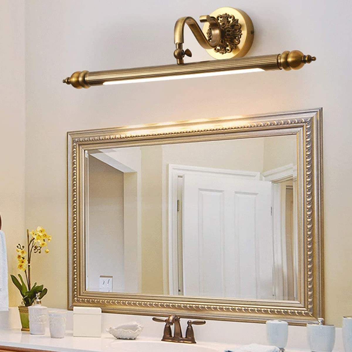 Vintage LED-Badezimmerspiegelleuchte – wasserdicht, 4000 K neutralweiß, 10 W, 61,5 cm, ideal für Bad, Wand und Schrankbeleuchtung, stilvolle Wohndekoration