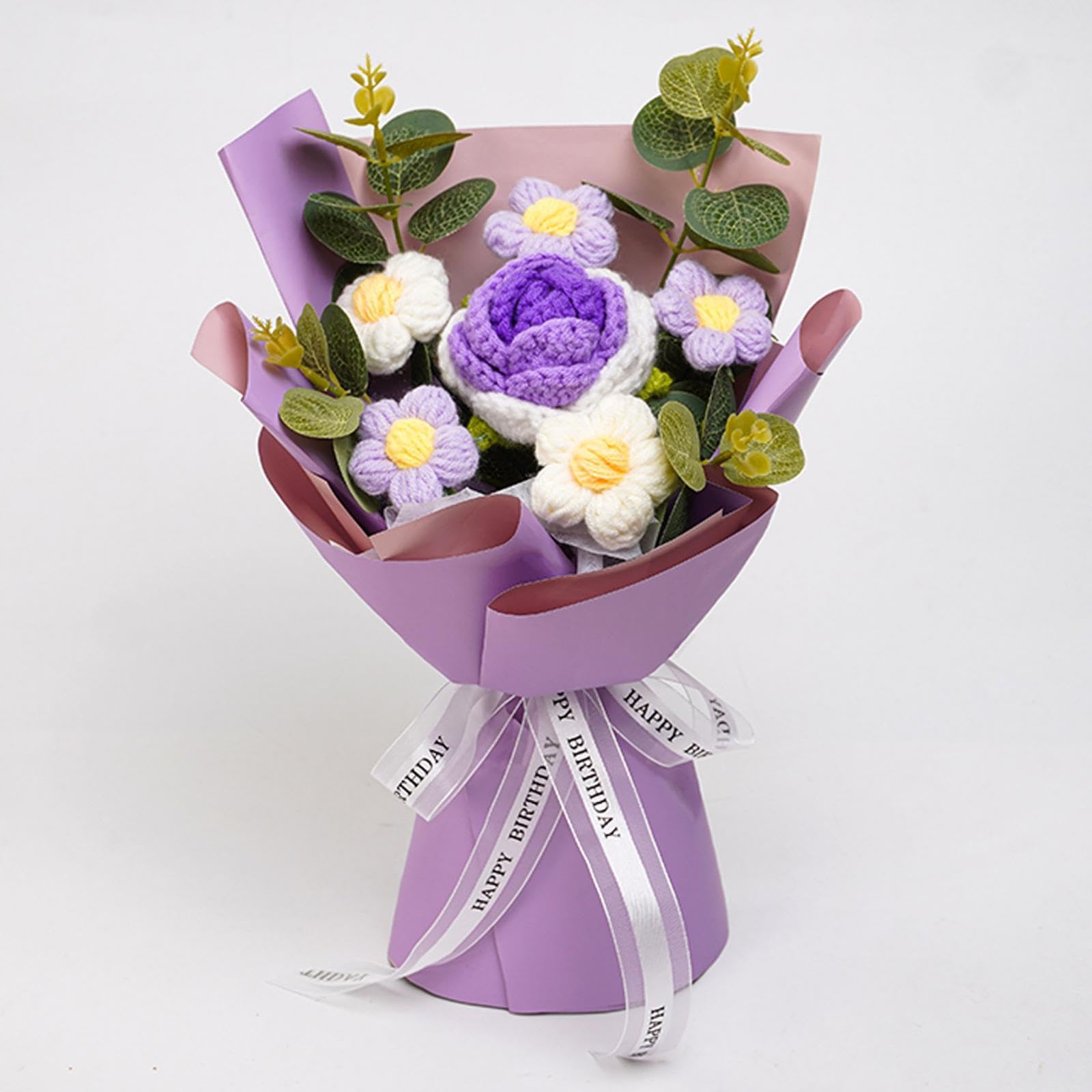 Amazon.com: JISADER Crochet Flower Bouquet Knitted Flower