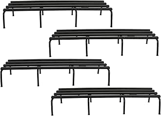 DECOWORLD || Metal Planter Stand || Plant Stand for Pots|| Outdoor Plant Stand || Black (Set of 4)