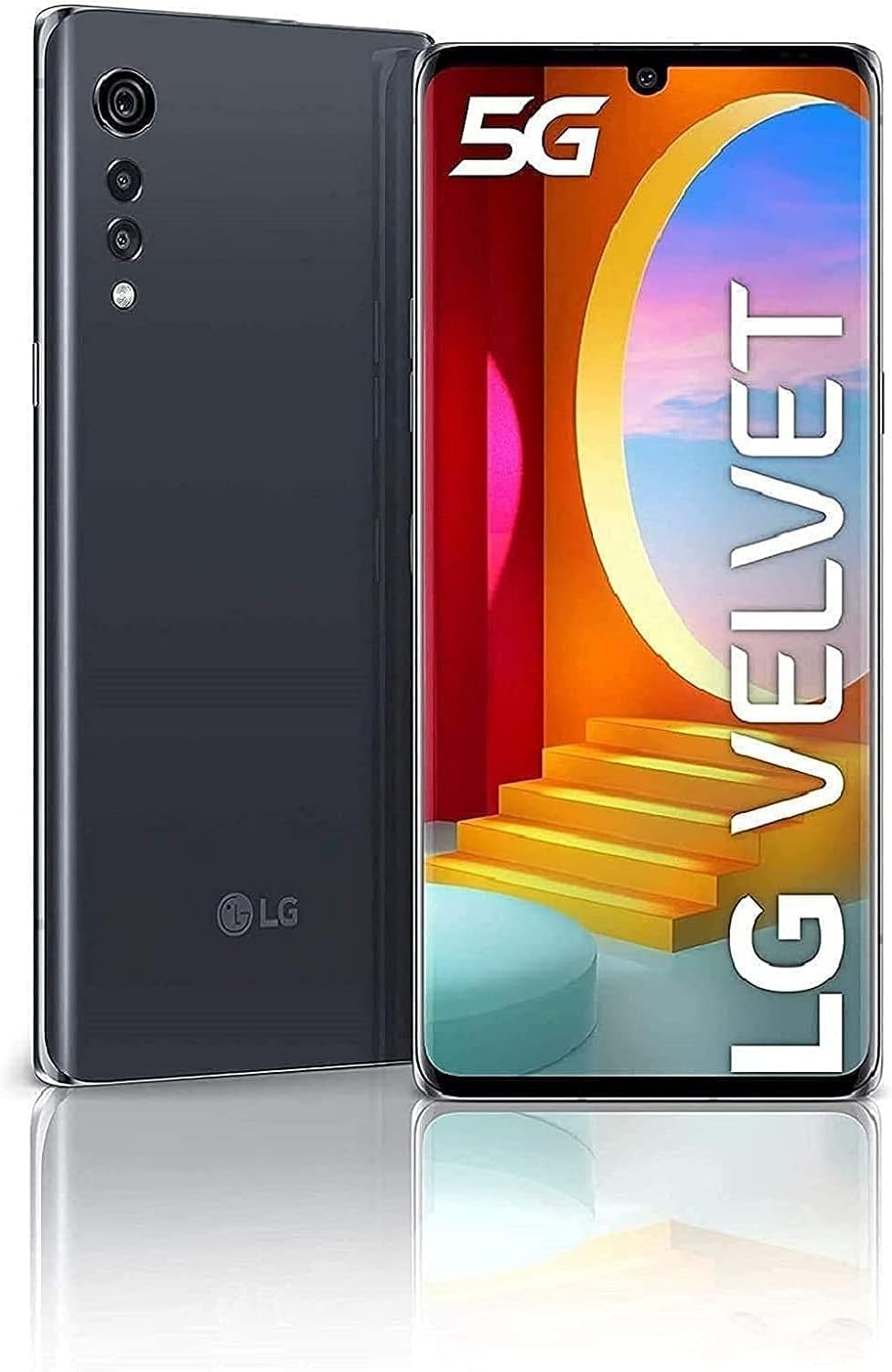 LG Velvet 5G (128GB, 6GB RAM) 6.8" Camera, Gray, Verizon Unlocked (Renewed)
