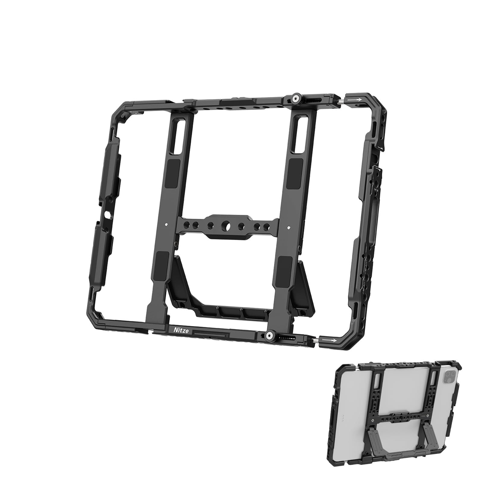 Nitze Cage pour Tablette pour iPad A16/1 à 10 gen, iPad Air 11" M4/M3/M2/1 à 5 Gen, iPad Pro 11" M5/M4/1 à 4 Gen, iPad Pro 10.5" 2017/9.7" 2016 et Autres Tablettes de 9 à 11" - T-TC03A