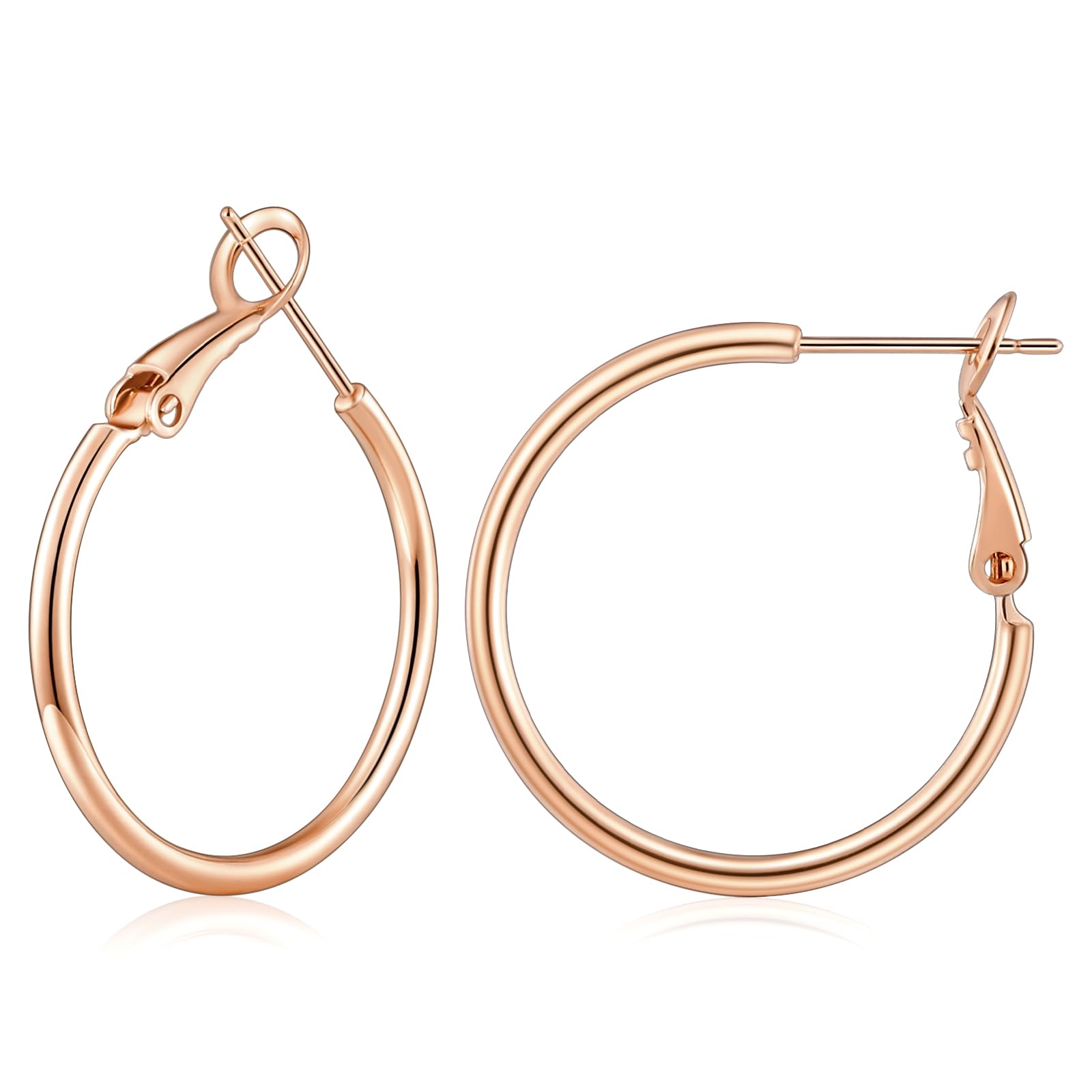 Gacimy Gold Hoop Earrings for Women, 14K Gold Plated Thin Hoops