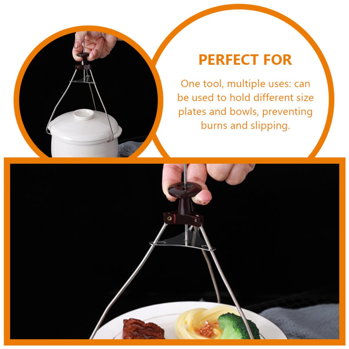 MAGICLULU 2Pcs Scalding Dish Gripper Versatile Plate Lifter for Hot Dishes Bowl Clip for Microwave Serving Essential Kitchen Accessory Convenient Cooking Tool