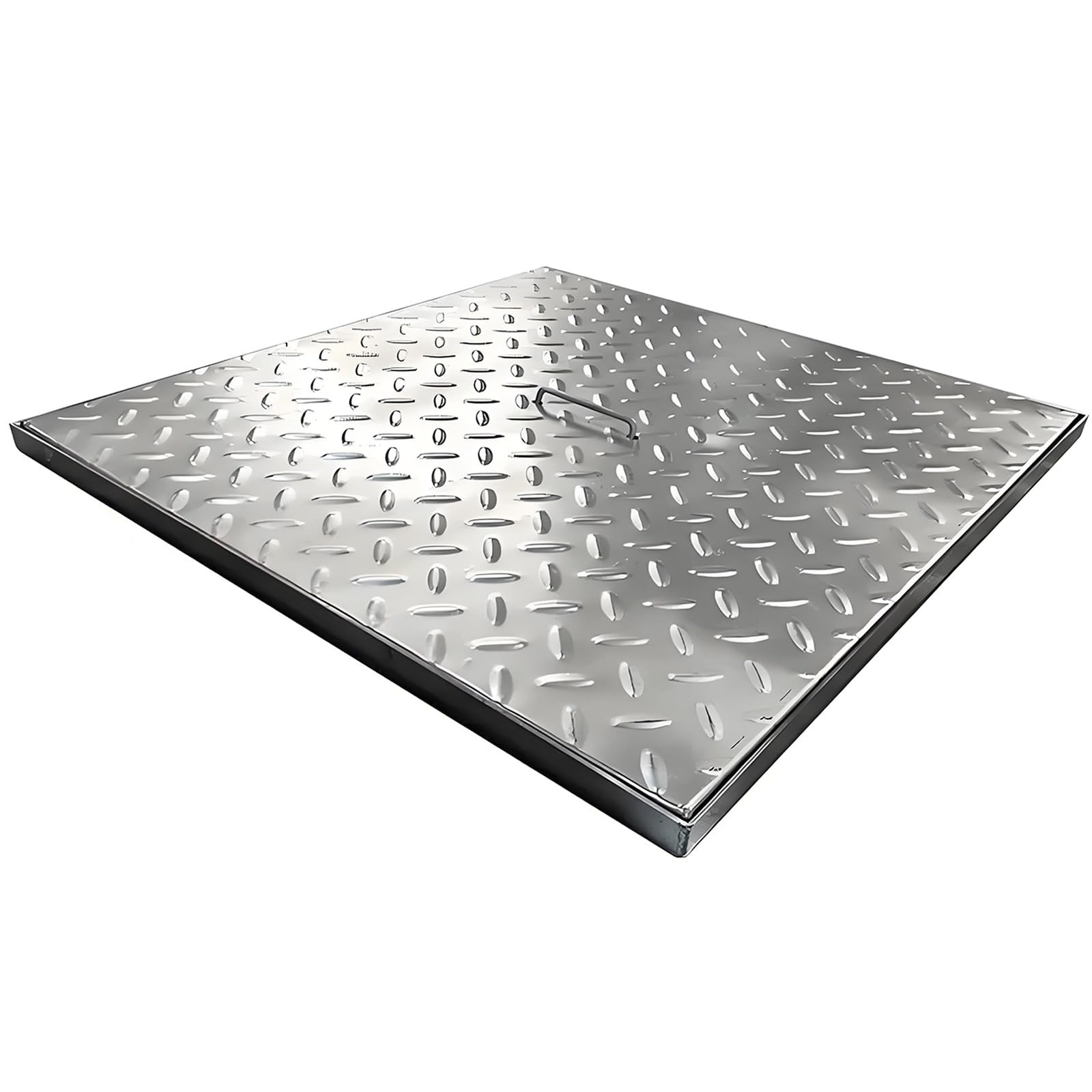 Trappe de sol inox 40x40 cm avec poignée intégrée et charge 200 kg