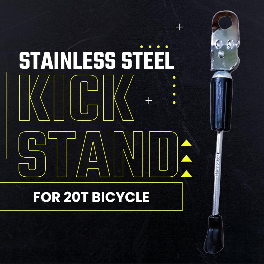 CYIDER Bicycle Kickstand,for 20T Bicycle,Made UP of Steel,Heavy Build Quality,Durable for Cycle Tyer Number 20XANY Number 4