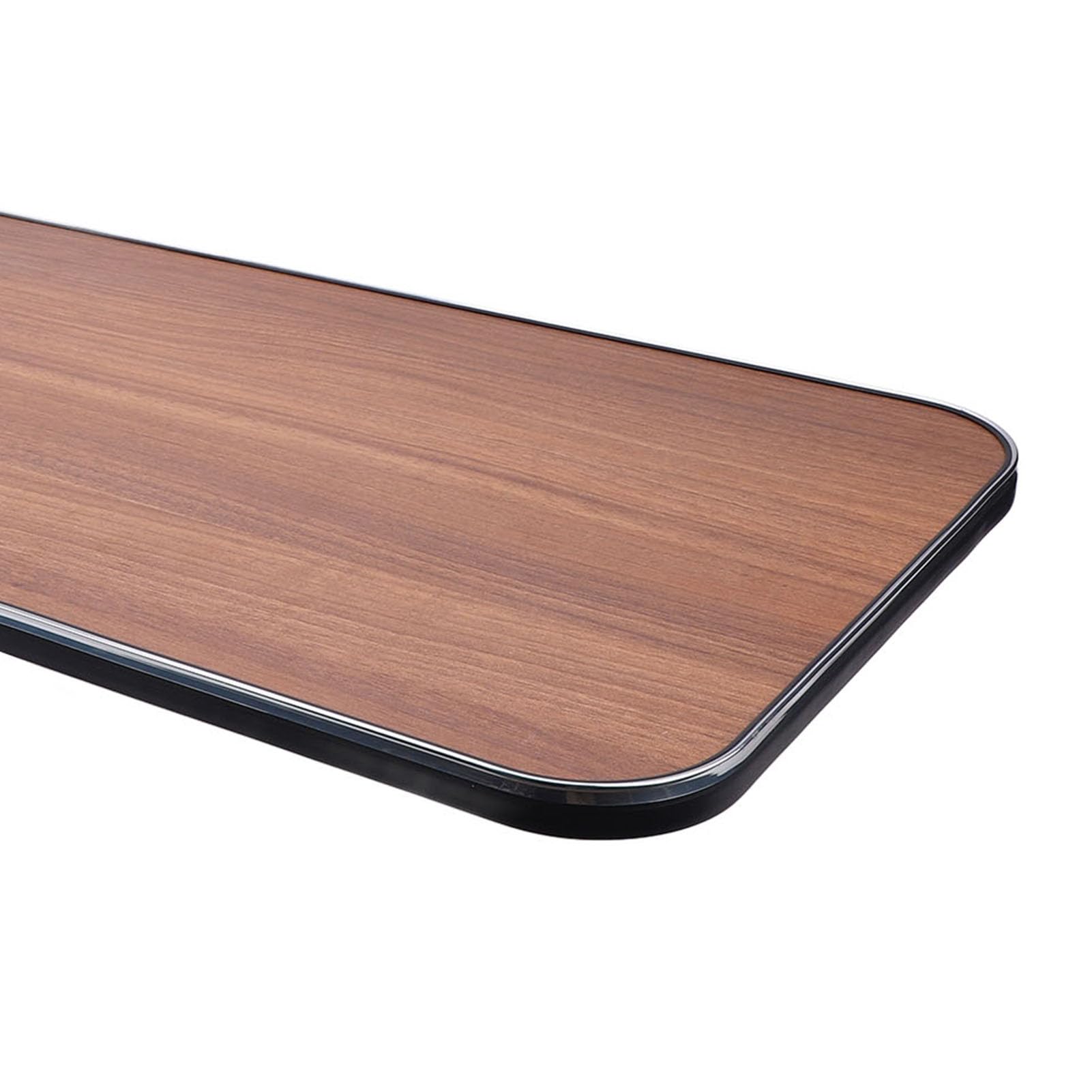 Removable Boat Table, RV Table Top Solid Wood with 2 Stainless Steel Cup Holders for Trailer Motorhome Yacht Boat Deck 800 X 400mm (Brown)