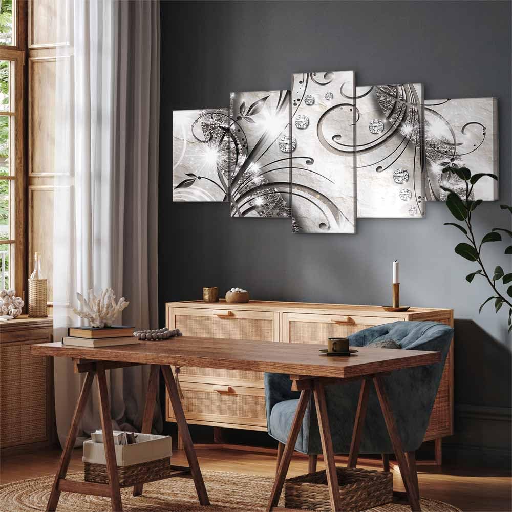 B&D XXL - Akustikbild Akustikschaumstoff, 225x112 cm, 5-teilig, Wohnzimmer