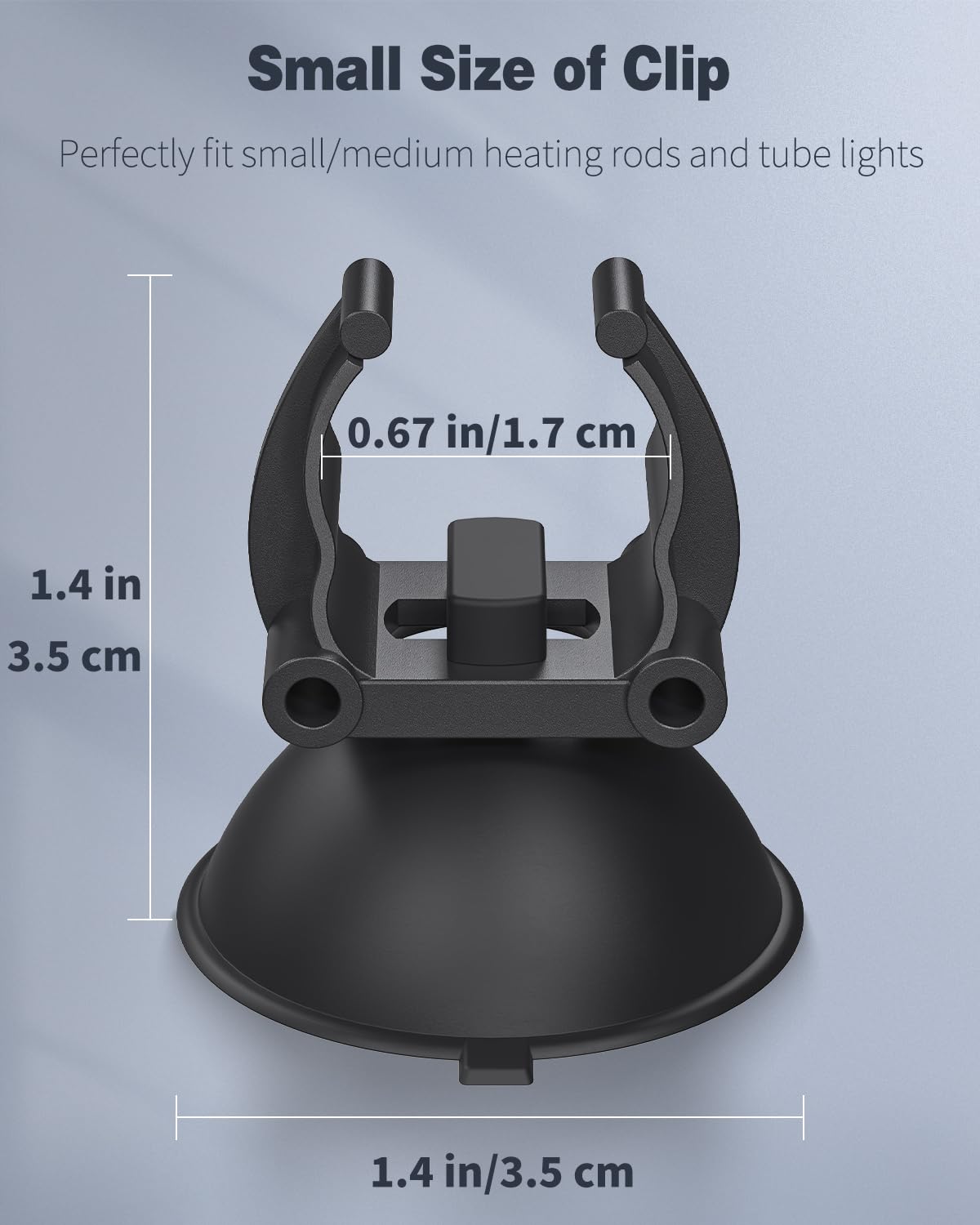 12 Ventose Con Clip Per Riscaldatore Acquario - Per Tubi Da 2.4 Cm, Tenuta Stabile, Nero