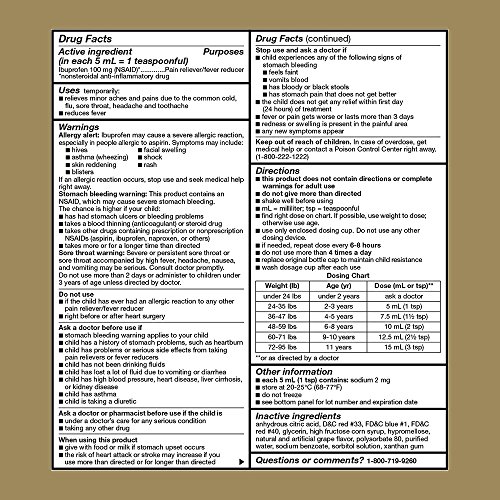 image for GoodSense Children's Ibuprofen Oral Suspension, 100 mg per 5 mL, Pain