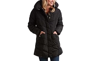 Quilted Women's Long Chevron Winter Coats