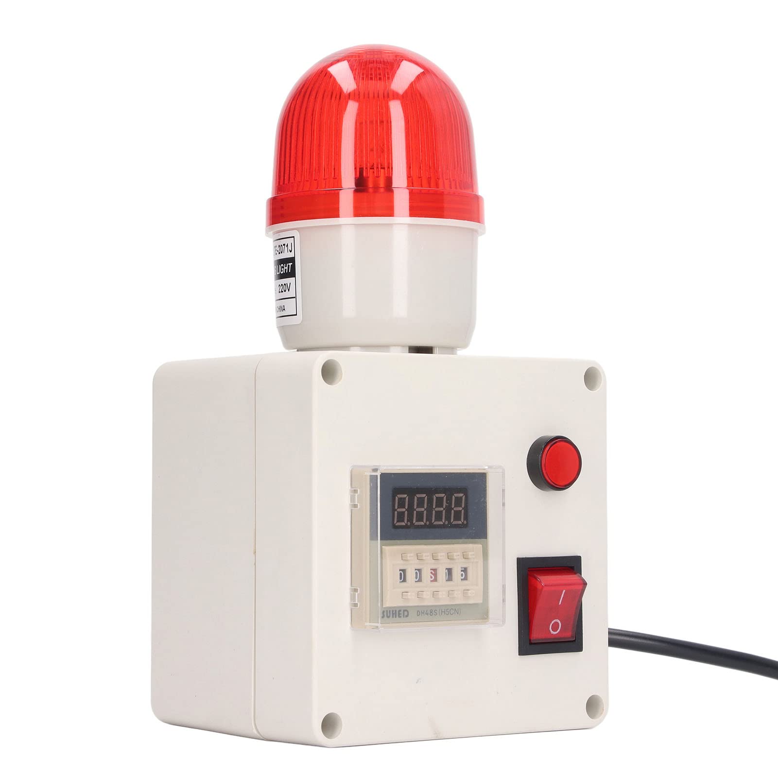 Alarma Industrial Sirena retardo sincronización Audio bocina luz 90dB | Dispositivo de alarma temporizado con alerta sonora y función luminosa para aplicaciones de seguridad industrial