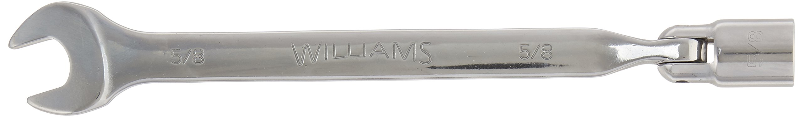 Williams 11904 Flex-Maulschlüssel – 5/8 Zoll, Semi-tiefes 12-Punkt-Ende, Poliert
