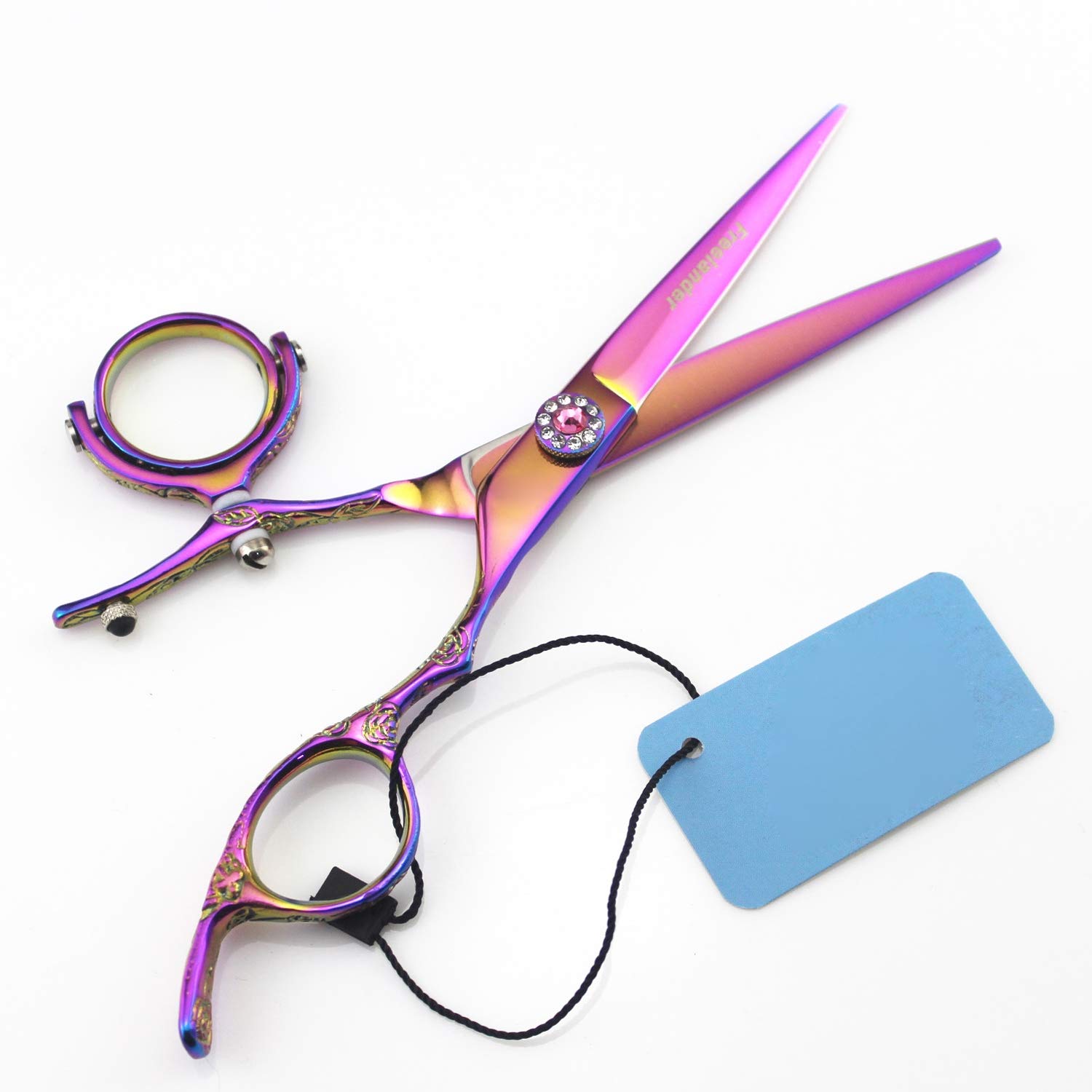 6.0 "Forbici da barbiere giapponesi in acciaio inossidabile professionale con precisione, taglio dei capelli, taglio, taglio e stratificazione Garanzia a vita perfetta per i saloni e la casa,Pink