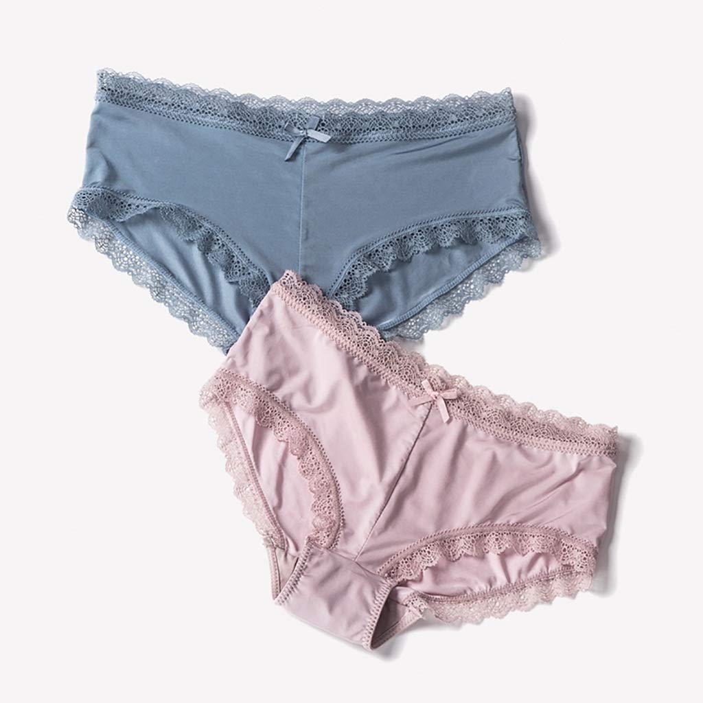 DIoFent Mutande Bikini Slip Merletto delle Signore di qualità del Pannello Riassunti Sexy Vita Alta Mutandoni Hipster Intima, Confezione da 4 (Color : D, Size : Medium)