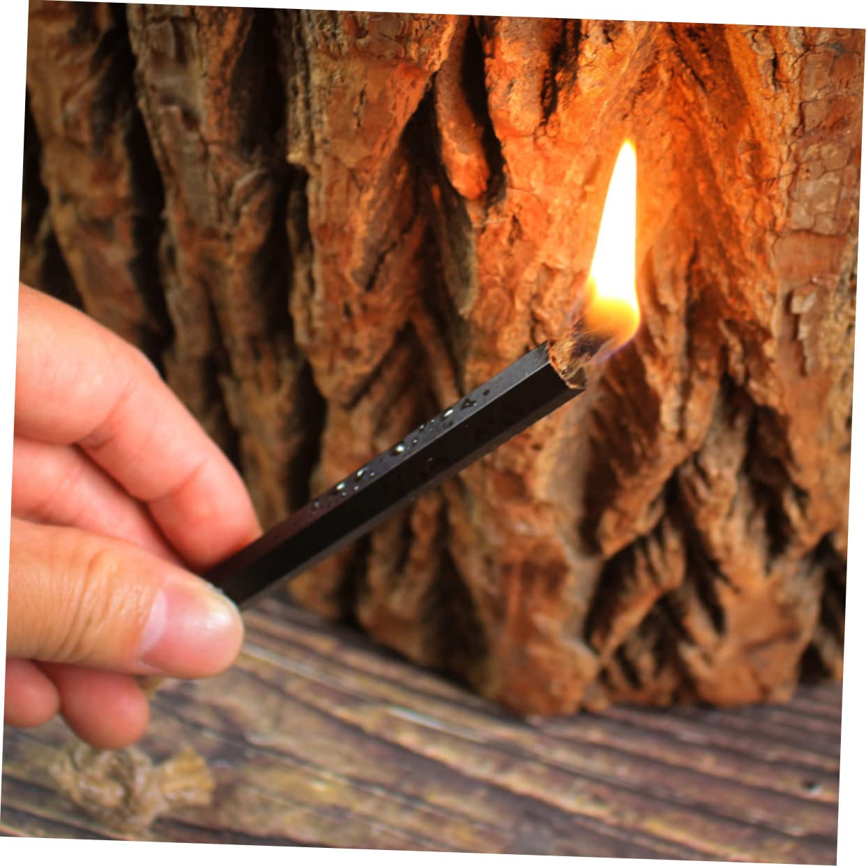 TOYANDONA 3 Sätze Anzündholz Wasserdichter Feuerstarter Wachs Docht Feuerstarter Outdoor-dochtseil Im Freien Beginnend Outdoor-campingseile Kabel Hanfseil Black 6 Stück * 3