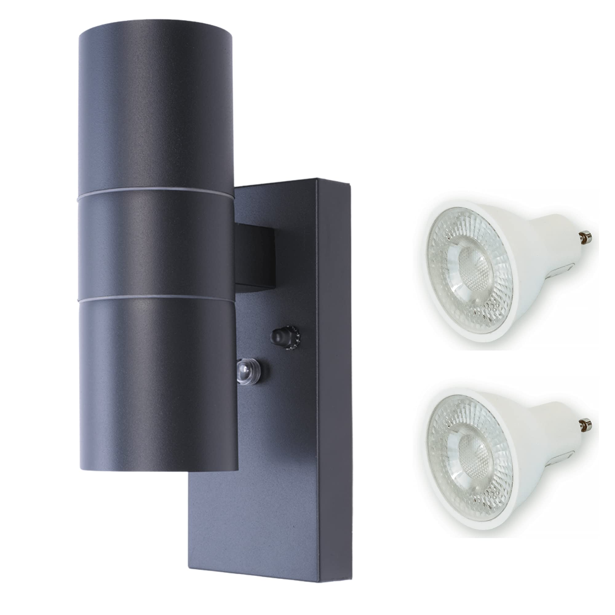 Hispec Coral Up And Down Lighting With PhotocellAnthracite Grey: 1X Light & 2X Gu10 from B&Q