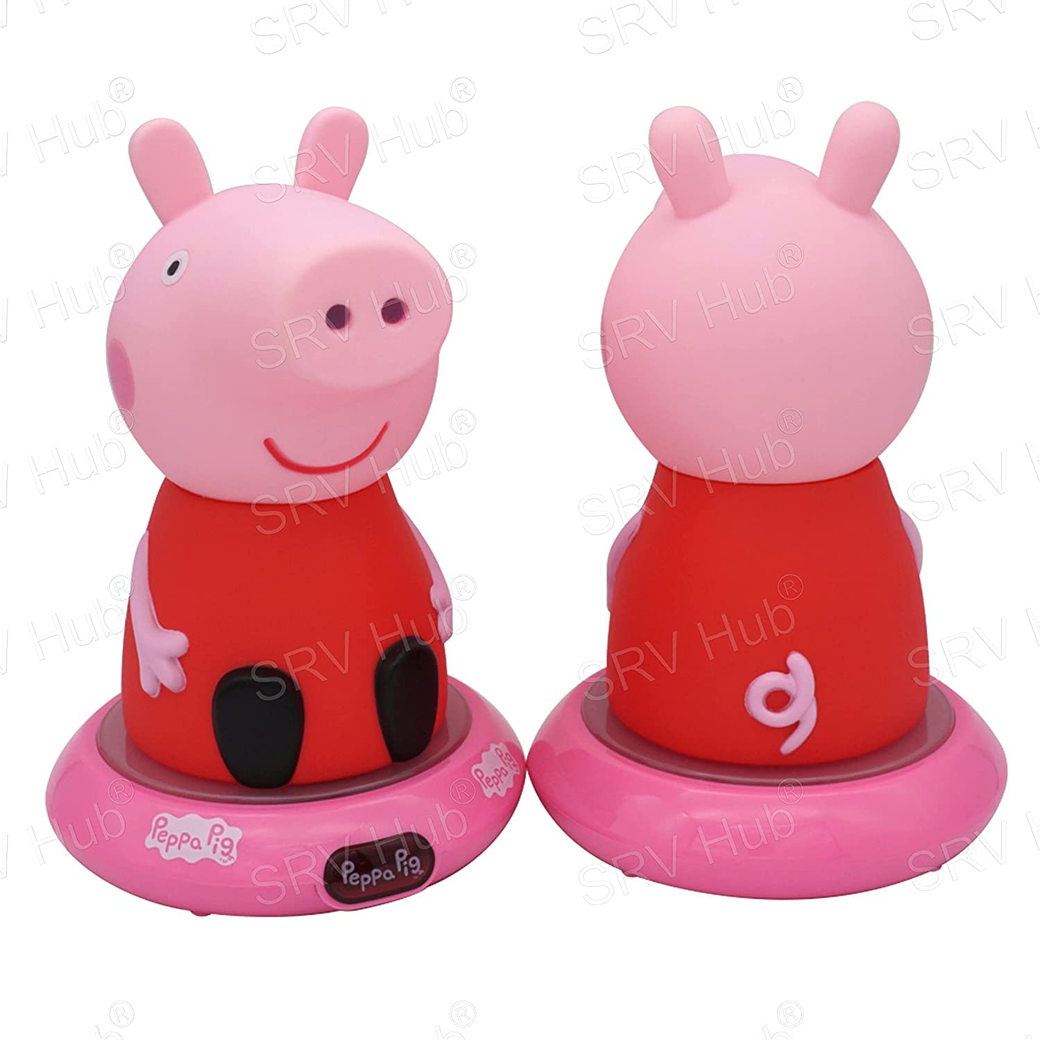 Peppa-Pig Lot de 2 lampes LED et réveil pour chambre d'enfant