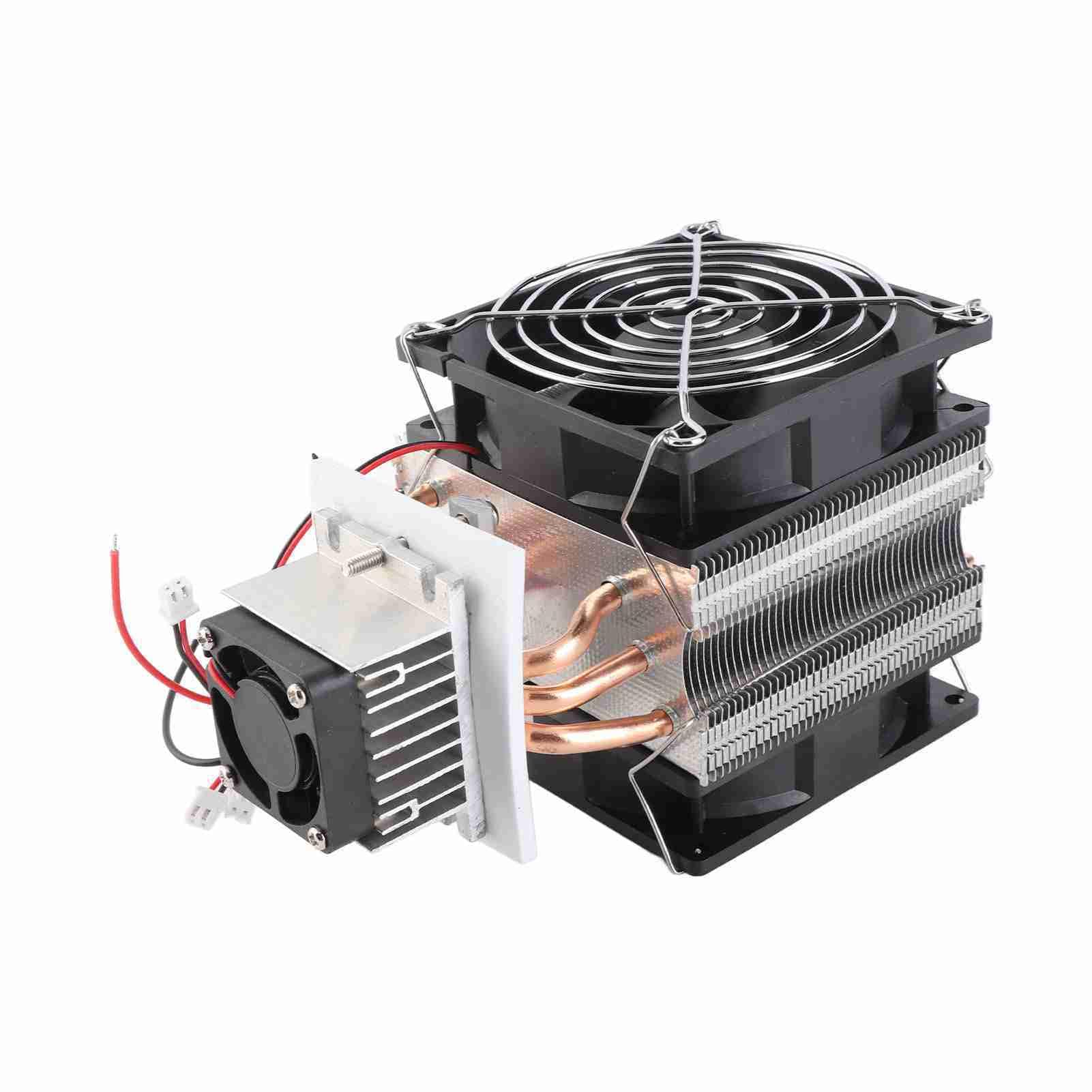 Buachois Système de Refroidissement par Semi conducteurs pour Équipement, Kit de Refroidissement 12V 6A 72W, Matériaux ABS et Alliage d'Aluminium, pour Petits Espaces et Déshumidif