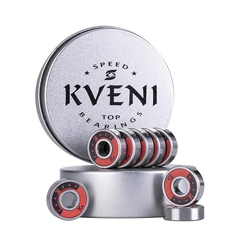 Miniatura 1 de KVENI Rodamientos de cerámica para patineta, rodamientos de bolas premium 608rs  Rodamientos profesionales para patinaje cuádruple, patines en