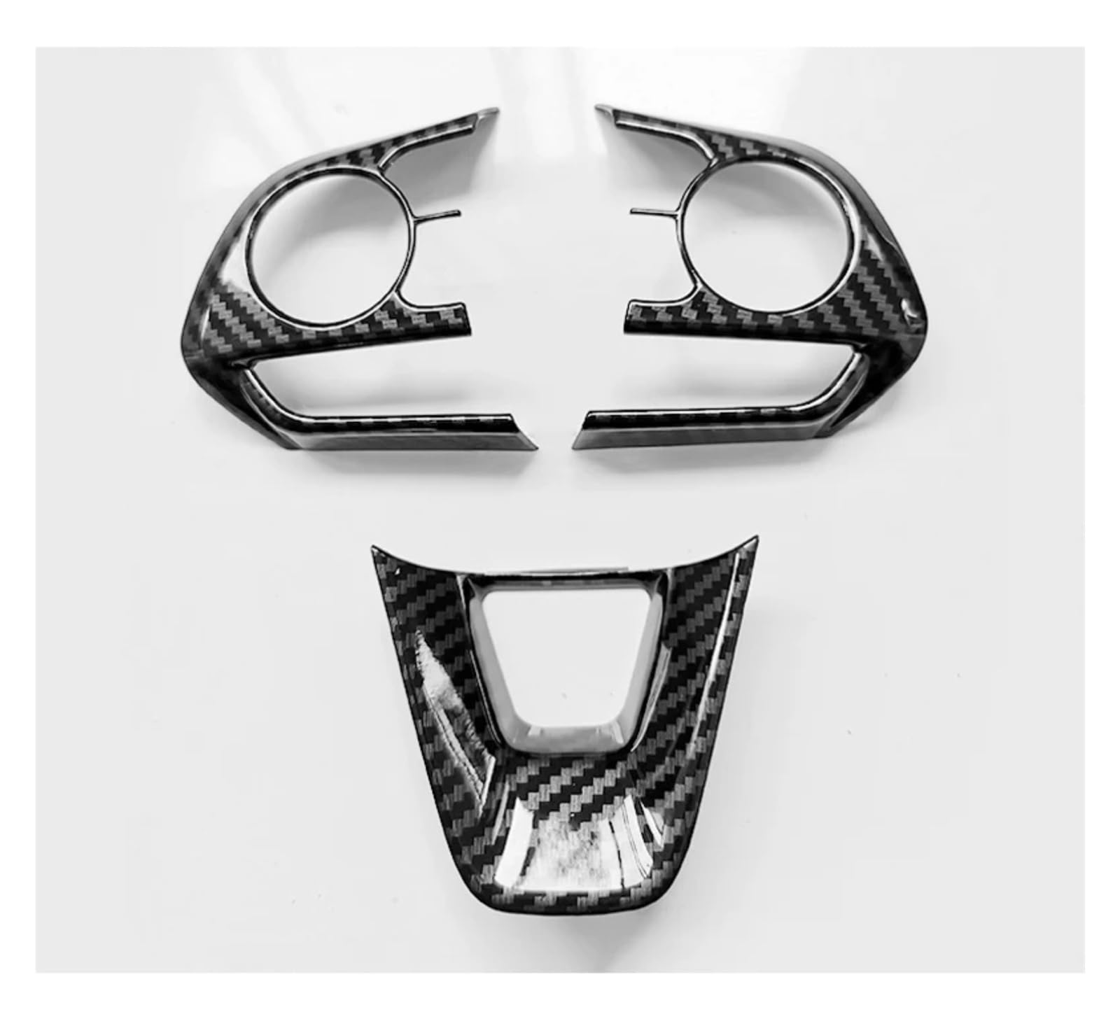 Car Interior Moulding Trim for Toyota for RAV4 XA50 for Corolla E210 for Hybrid 2019 2020 2021 2022 2023 2024 Car Steering Wheel Button Trim Cover Sticker(Carbon Fiber Look)