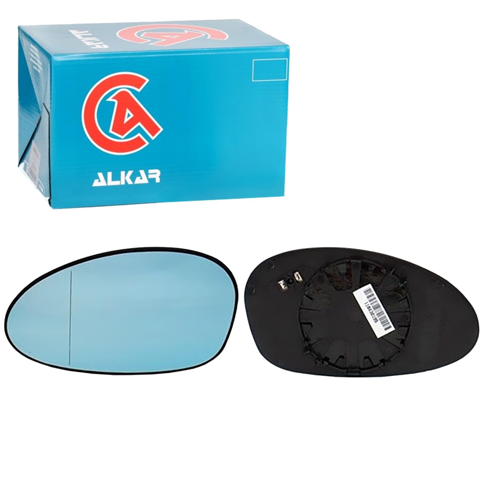 Alkar 6411843 Outside Heated Aspherical Mirror Glass with Holder - Blue
