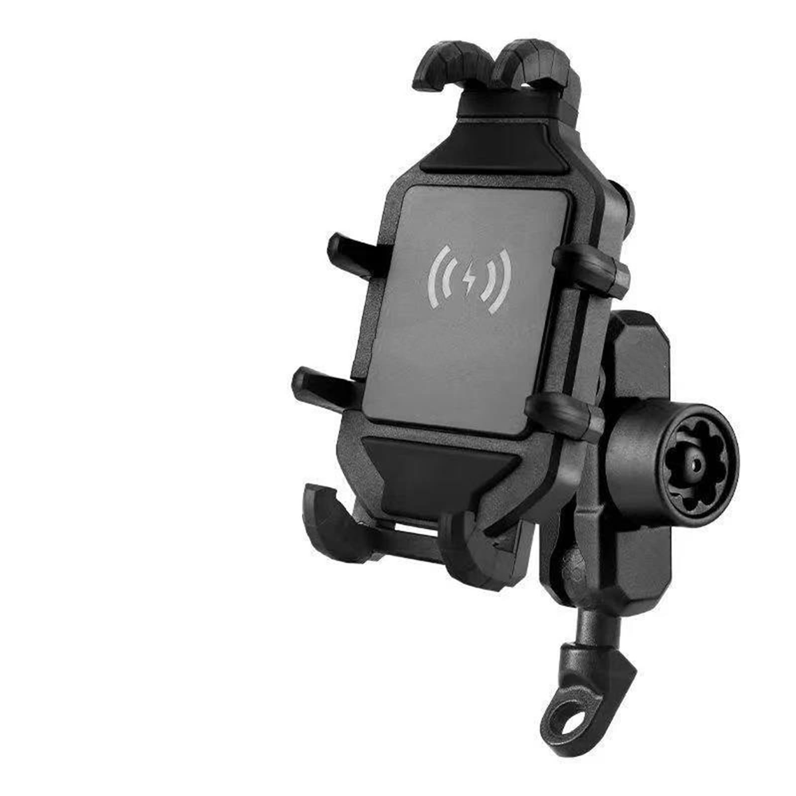 Soporte Teléfono Moto Bicicleta Antirrobo Manillar Espejo Soporte Móvil Carga Inalámbrica Rápida 15W Ciclismo(Mirror)
