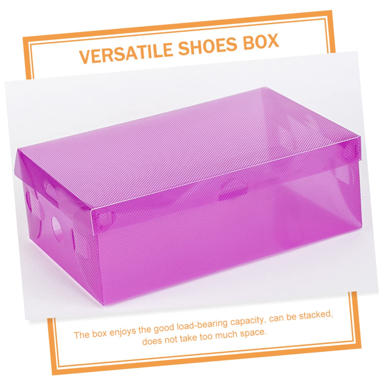 STOBAZA Scatole per Scarpe Dimensioni 27,5x18x9,5cm in Trasparente Impilabili e Pieghevoli in Trasparente Set da 7 Organizer Resistente per Armadio e Cameretta