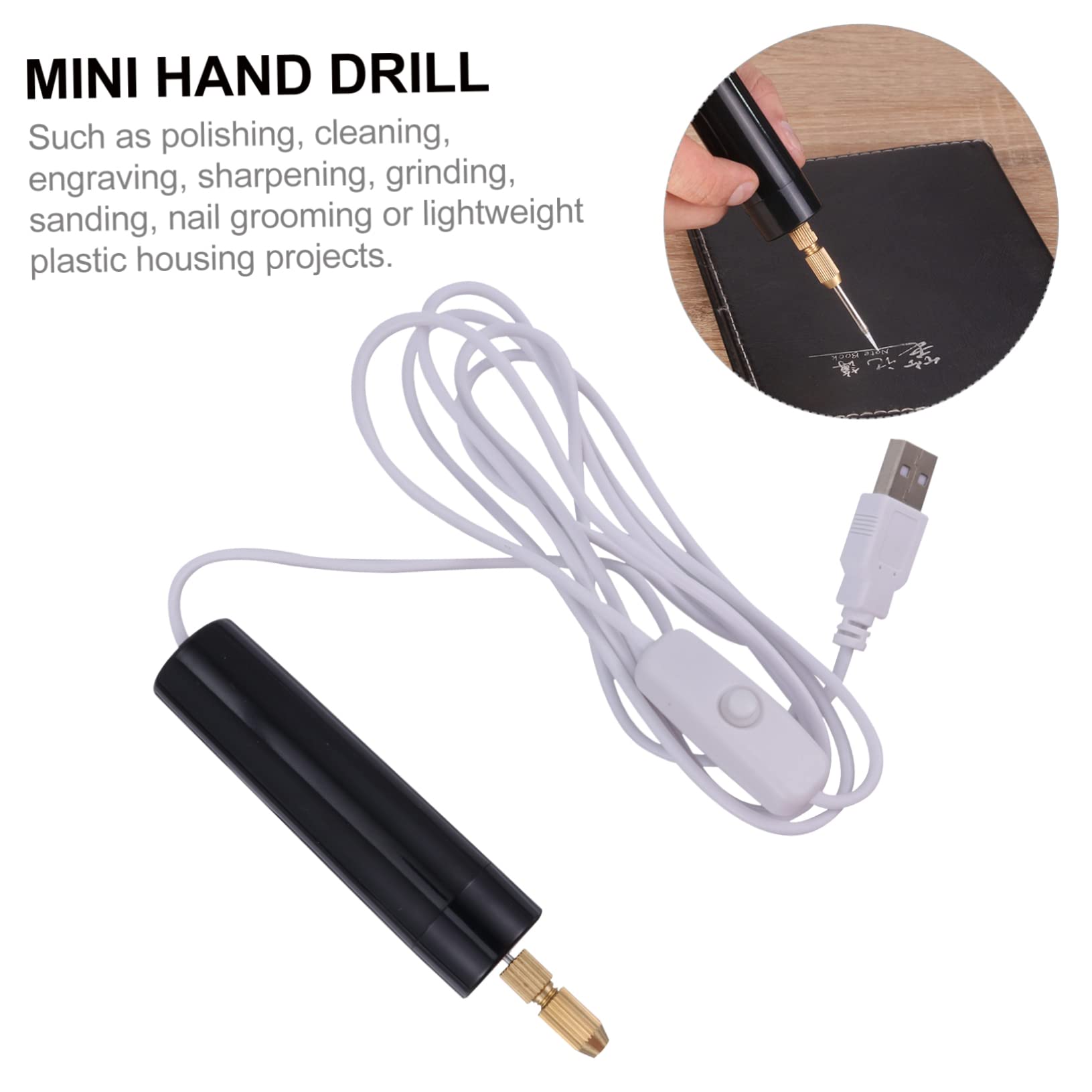 HOMSFOU 345pezzi Mini Trapano Elettrico Cordless Per Incisione e Lavori Di Finitura Completo Con Accessori Per Usb Ricaricabile Leggero e Versatile Per Hobby e Fai Te