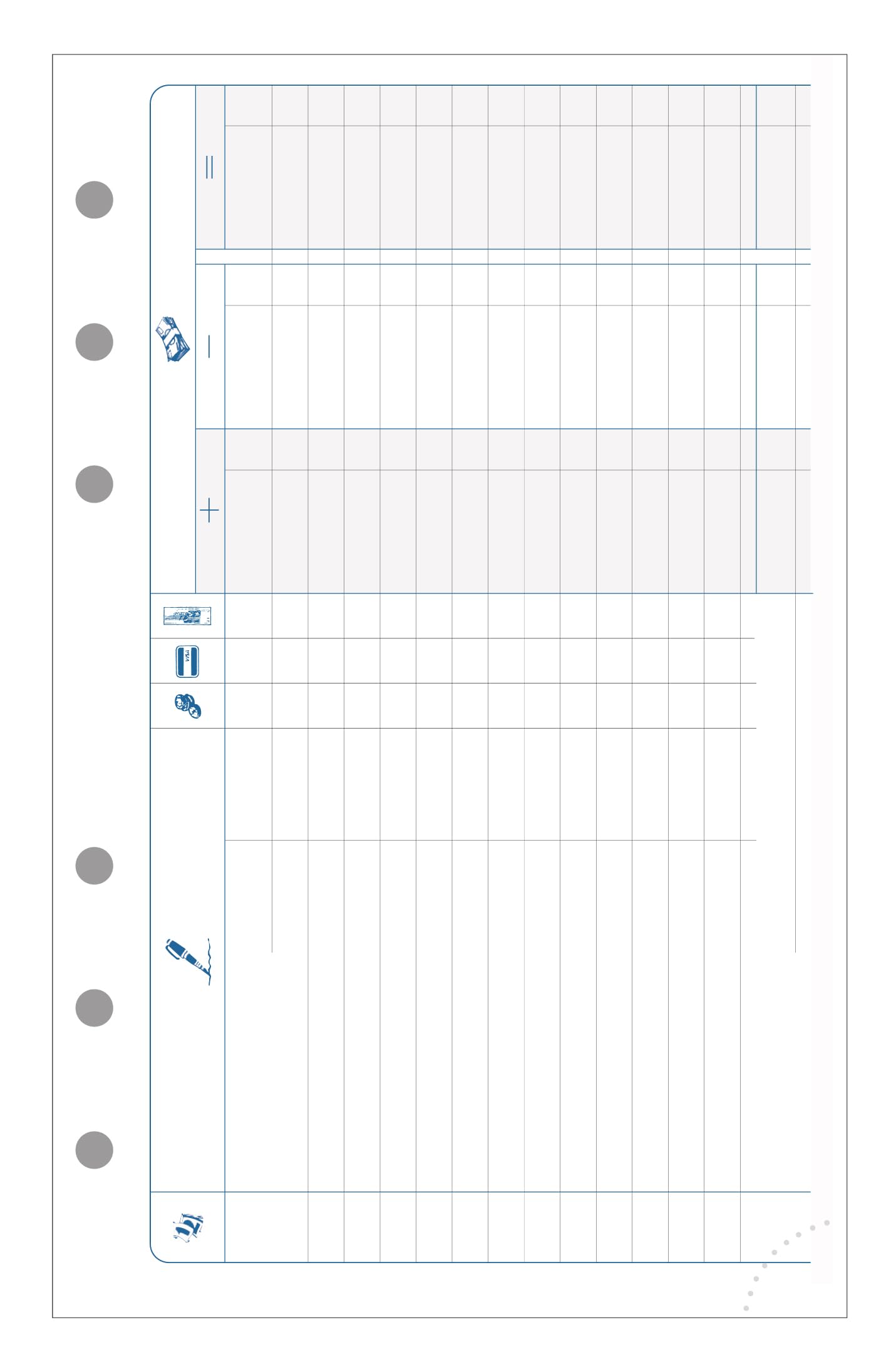 Exacompta 18214 Sheets recettes-dépenses Refill for Exatime 17 Organiser Pack of 12 White