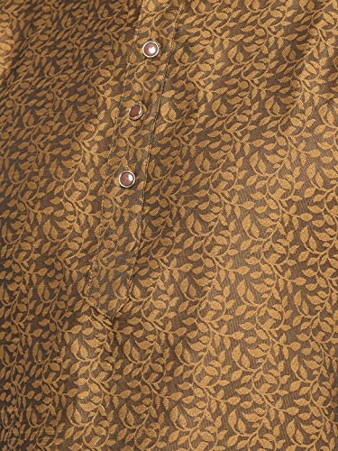 Image of SG LEMAN Knee Length Solid Kurta for Men | Silk | Long Sleeve | Ethnic Wear for Men | Party and Weeding wear Kurta