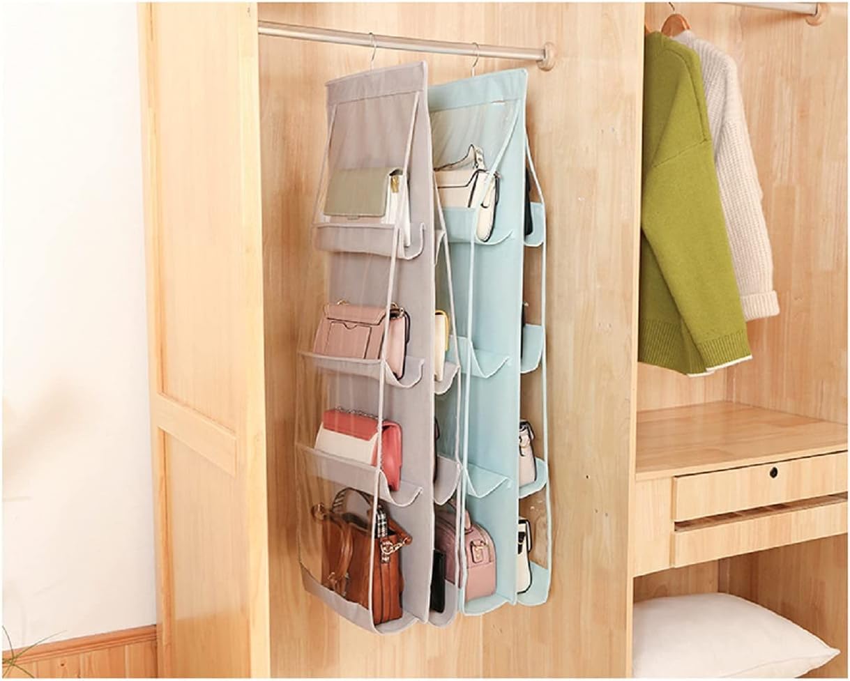 吊り下げ収納 折りたたみ バッグ収納ラック 4段 ハンガー 省スペース