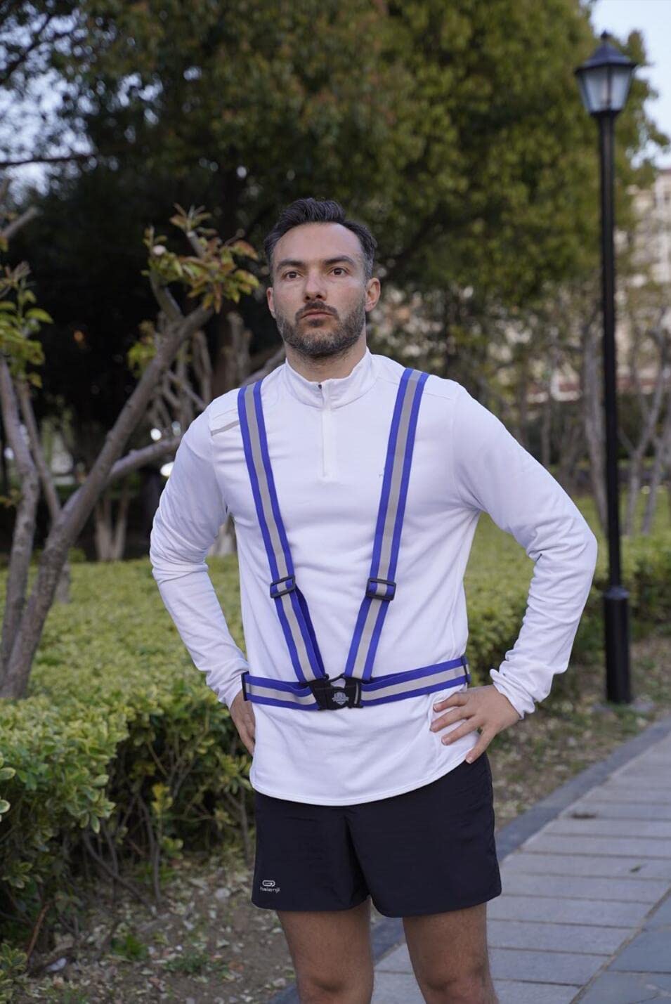 Dazonity Gilet di sicurezza ad alta visibilità, leggero, regolabile, ad alta visibilità, per uomini e donne, lavoro, costruzione, corsa