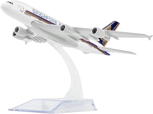 Modelo Avión 1:400 Diecast Airplanes Modelo Aviones Metal Singapur 380 Avión Modelo de aleación para regalo de cumpleaños