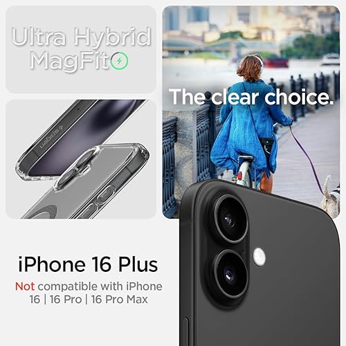 Vista 79 de Spigen Funda para iPhone 15 Pro, ultra híbrida MagFit [antiamarilleo] [compatible con Magsafe] - Fibra de carbono