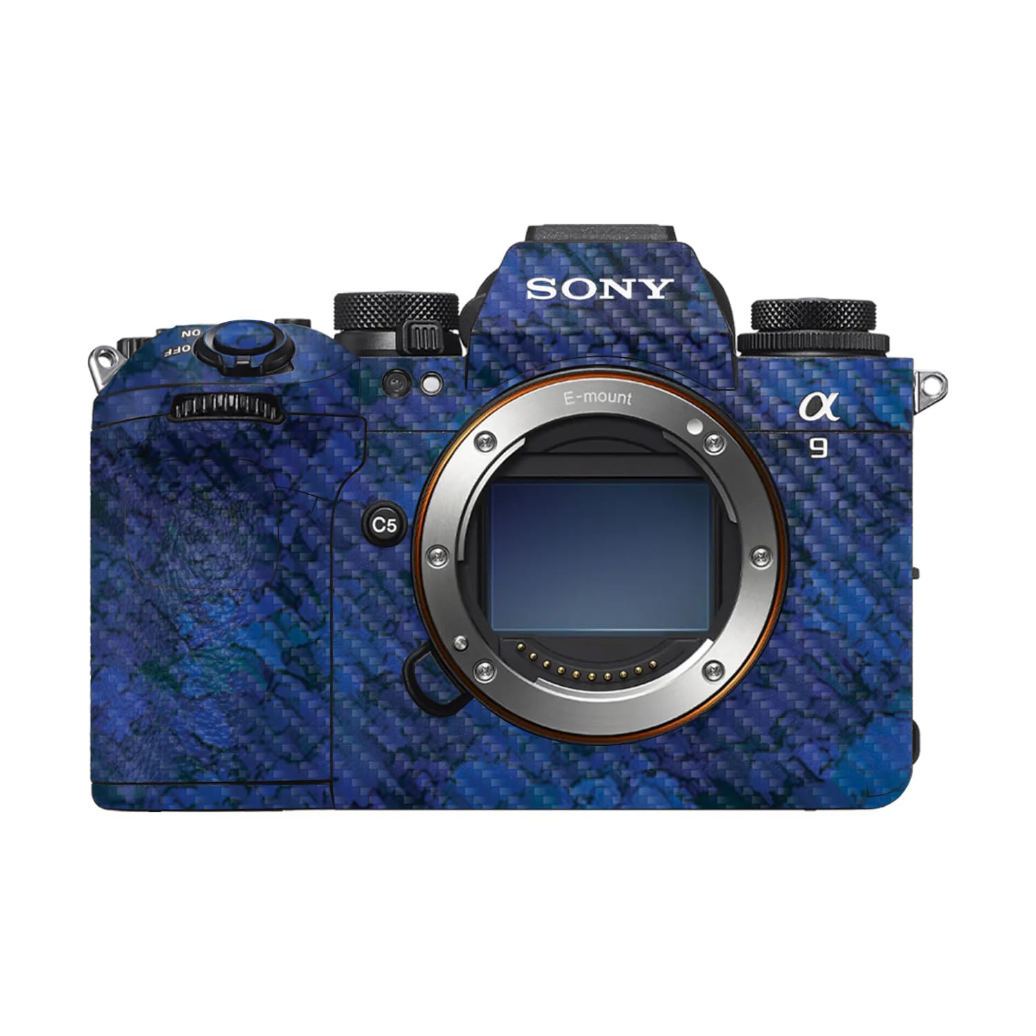 Carbon Fiber Camera Skin Compatible with Sony Alpha 9 III (2024) - Blue Ice - Premium 3M Vinyl Protective Wrap Decal Cover - Easy to Apply | Crafted in the USA by MightySkins